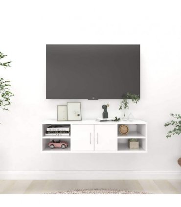 vidaXL Wall Shelf White 102x30x29 cm Engineered Wood