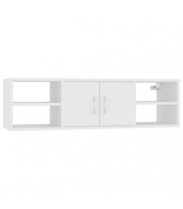 vidaXL Wall Shelf White 102x30x29 cm Engineered Wood