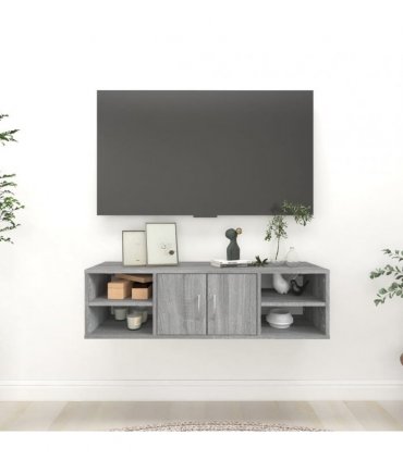 vidaXL Wall Shelf Grey Sonoma 102x30x29 cm Engineered Wood