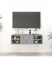 vidaXL Wall Shelf Grey Sonoma 102x30x29 cm Engineered Wood