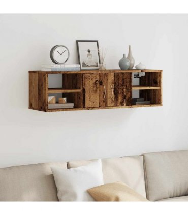 vidaXL Wall Cabinet Old Wood 101x30x29 cm Engineered Wood