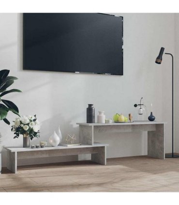 vidaXL TV Cabinet Concrete Grey 180x30x43 cm Engineered Wood