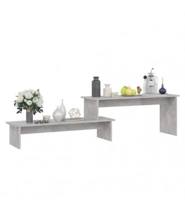 vidaXL TV Cabinet Concrete Grey 180x30x43 cm Engineered Wood