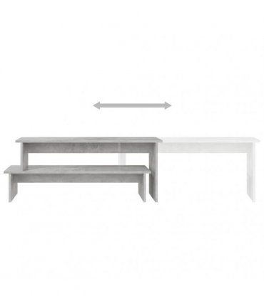 vidaXL TV Cabinet Concrete Grey 180x30x43 cm Engineered Wood