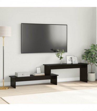 vidaXL TV Cabinet Set Black Oak 180.5 x 30 x 43 cm Engineered Wood