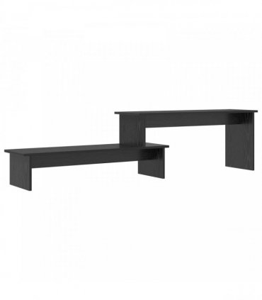 vidaXL TV Cabinet Set Black Oak 180.5 x 30 x 43 cm Engineered Wood