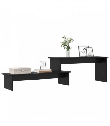 vidaXL TV Cabinet Set Black Oak 180.5 x 30 x 43 cm Engineered Wood