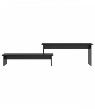 vidaXL TV Cabinet Set Black Oak 180.5 x 30 x 43 cm Engineered Wood