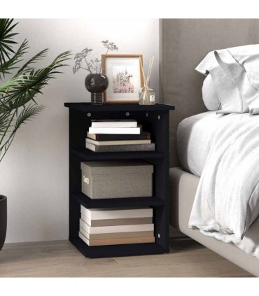 vidaXL Side Cabinet Black 35x35x55 cm Engineered Wood