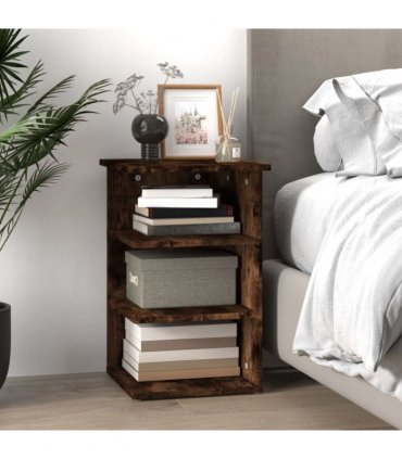 vidaXL Side Cabinet Smoked Oak 35x35x55 cm Engineered Wood