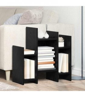 vidaXL Side Cabinet Black Oak 60 x 26 x 60 cm Engineered Wood