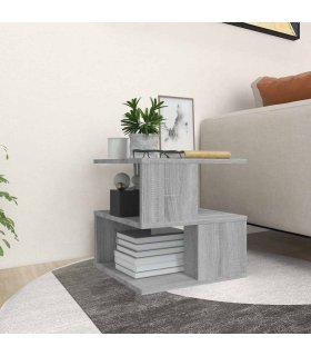 vidaXL Side Table Grey Sonoma 40x40x40 cm Engineered Wood
