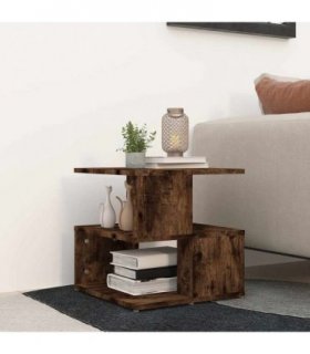 vidaXL Side Table Smoked Oak 40x40x40 cm Engineered Wood