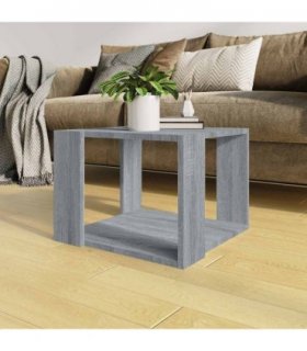 vidaXL Coffee Table Grey Sonoma 40x40x30 cm Engineered Wood — Size: 40 x 40 x 30 cm