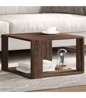 vidaXL Coffee Table Brown Oak 51.5x51.5x30 cm Engineered Wood — Size: 51.5 x 51.5 x 30 cm