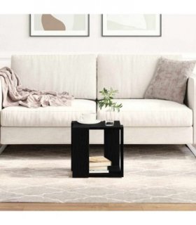 vidaXL Coffee Table Black Oak 32 x 32 x 30 cm Engineered Wood