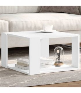 vidaXL Coffee Table White 51.5x51.5x30 cm Engineered Wood — Size: 51.5 x 51.5 x 30 cm