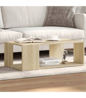 vidaXL Coffee Table Sonoma Oak 89.5x48x30 cm Engineered Wood — Size: 89.5 x 48 x 30 cm