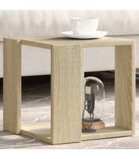 vidaXL Coffee Table Sonoma Oak 32x32x30 cm Engineered Wood — Size: 32 x 32 x 30 cm