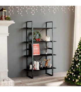 vidaXL Book Cabinet | Black | Engineered wood | Book Cabinet | Rectangular