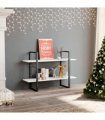 vidaXL 2-Tier Book Cabinet White 100x30x70 cm Engineered Wood