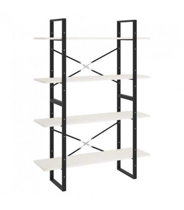 vidaXL 4-Tier Book Cabinet White 100x30x140 cm Solid Pine Wood