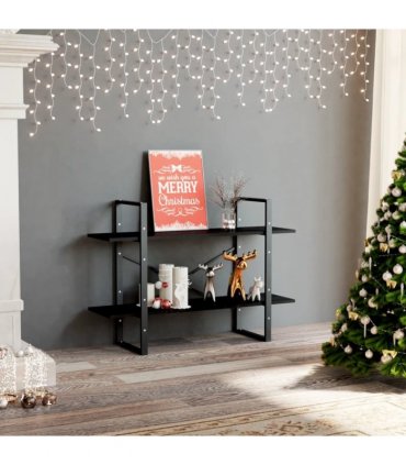 vidaXL Book Cabinet | Black | Engineered wood | 100 x 30 x 70 cm | Book Cabinet