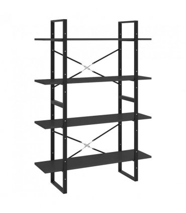 vidaXL 4-Tier Book Cabinet Grey 100x30x140 cm Engineered Wood