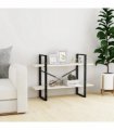 vidaXL 2-Tier Book Cabinet White 100x30x70 cm Solid Pine Wood