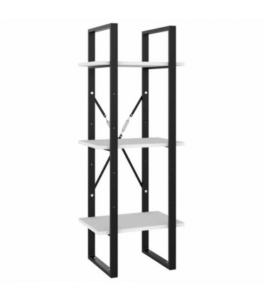 vidaXL 3-Tier Book Cabinet White 40x30x105 cm Engineered Wood