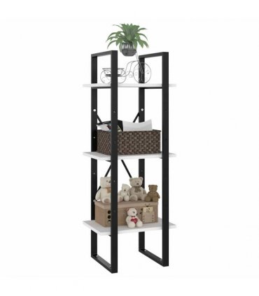 vidaXL 3-Tier Book Cabinet White 40x30x105 cm Engineered Wood