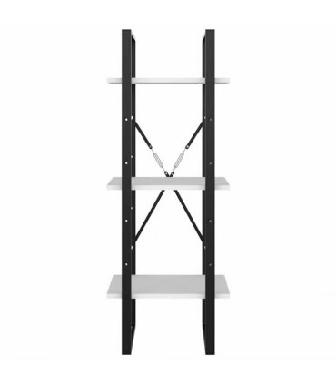 vidaXL 3-Tier Book Cabinet White 40x30x105 cm Engineered Wood