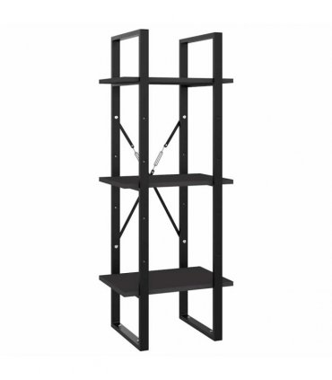 vidaXL 3-Tier Book Cabinet Grey 40x30x105 cm Engineered Wood