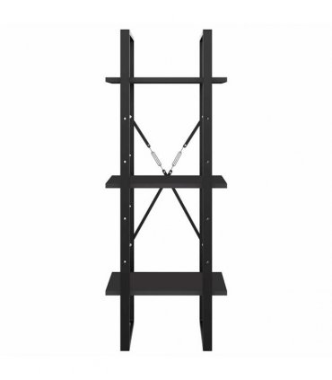 vidaXL 3-Tier Book Cabinet Grey 40x30x105 cm Engineered Wood