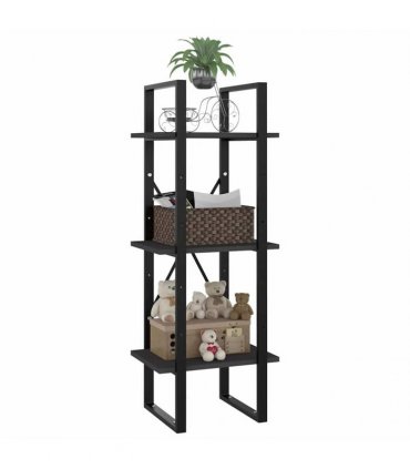 vidaXL 3-Tier Book Cabinet Grey 40x30x105 cm Engineered Wood