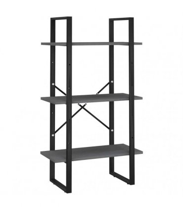 vidaXL Storage Shelf Grey 60x30x105 cm Solid Pine Wood
