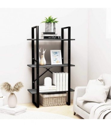 vidaXL Storage Shelf Grey 60x30x105 cm Solid Pine Wood