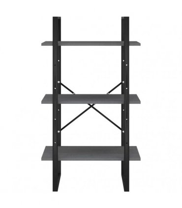 vidaXL Storage Shelf Grey 60x30x105 cm Solid Pine Wood