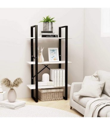 vidaXL Storage Shelf White 60x30x105 cm Solid Pine Wood