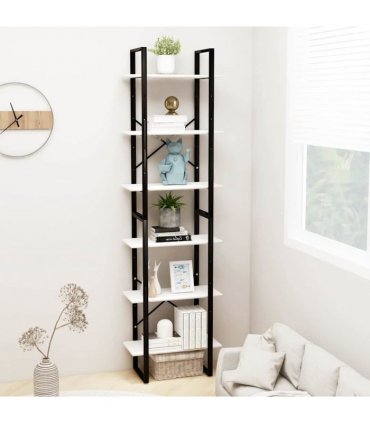 vidaXL Storage Shelf White 60x30x210 cm Solid Wood Pine