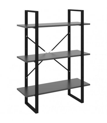 vidaXL Book Cabinet Grey 80x30x105 cm Engineered Wood