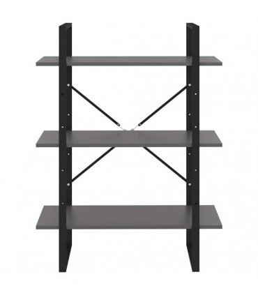 vidaXL Book Cabinet Grey 80x30x105 cm Engineered Wood
