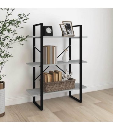 vidaXL Book Cabinet Grey Sonoma 80x30x105 cm Engineered Wood