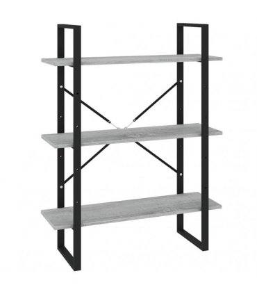 vidaXL Book Cabinet Grey Sonoma 80x30x105 cm Engineered Wood