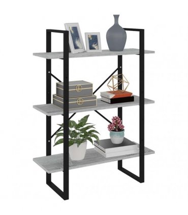 vidaXL Book Cabinet Grey Sonoma 80x30x105 cm Engineered Wood