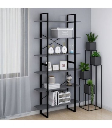 vidaXL High Cabinet Grey 100x30x210 cm Solid Pine Wood
