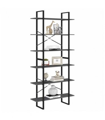 vidaXL High Cabinet Grey 100x30x210 cm Solid Pine Wood