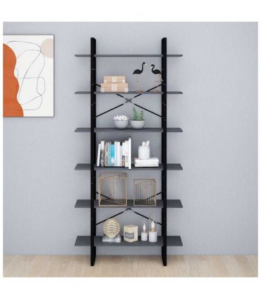 vidaXL High Cabinet Grey 100x30x210 cm Solid Pine Wood
