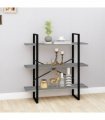 vidaXL Book Cabinet Grey Sonoma 100x30x105 cm Engineered Wood