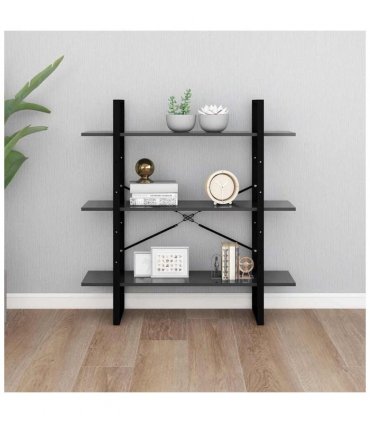 vidaXL Book Cabinet Grey 100x30x105 cm Engineered Wood